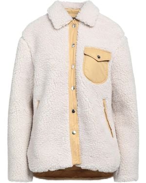 Rag & Bone Solid Colour Teddy Fleece Coat - White