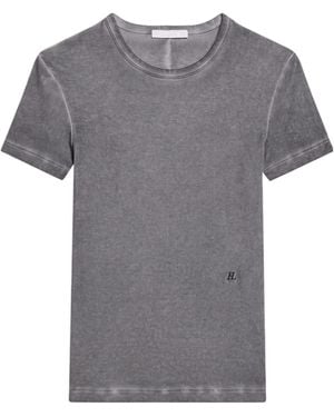 Helmut Lang Garment-Dyed Shrunken Tee - Gray