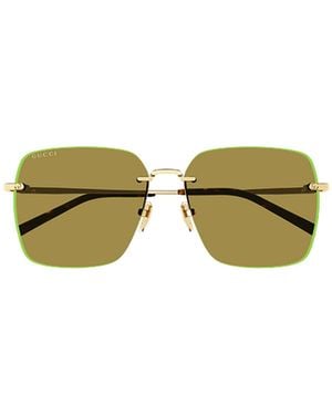 Gucci Eyewear Specialized Fit Square Sunglasses - Yellow