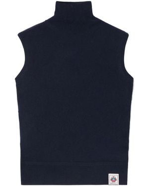 Bally Cashmere Turtleneck Vest - Blue