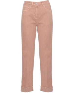 Peserico Cuffed Straight-Leg Jeans - Pink