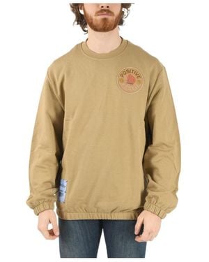 McQueen Patch-Detail Crew Neck Sweatshirt - Natural