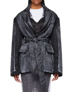 Jean Paul Gaultier Trompe-L'Oeil Padded Jacket - Black