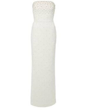 Rebecca Vallance Imitation Pearl Embellished Dress - White