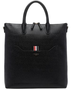 Thom Browne Vertical Tool Tote Bag - Black