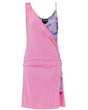 Versace Jeans Couture Couture Draped Barocco Mini Dress - Pink
