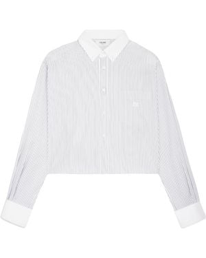 Celine Cropped Shirt - White