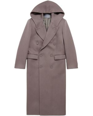 Balenciaga Hooded Tailor Coat - Brown