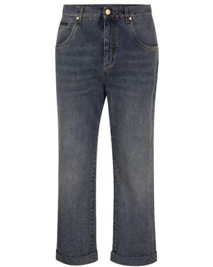 Etro Straight-Leg Mid-Rise Jeans - Blue