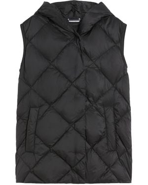 Weekend by Maxmara Hooded Cotton Vest - Black