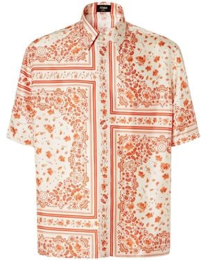 Fendi And Silk Shirt - Pink