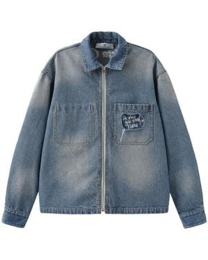 Marissa Chiara Long-Sleeved Denim Jacket - Blue