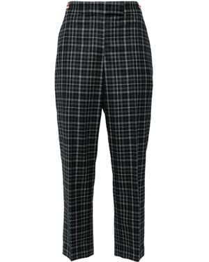 Thom Browne Plaid-Check Tailored Pants - Black