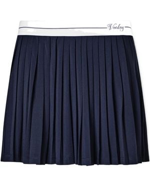 Varley Elastic Waist Pleated Sports Skort - Blue