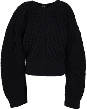 Jacquemus Solid-Color Thick-Knit Sweater - Black