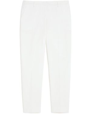 Weekend by Maxmara Cecco Straight Leg Cropped Pants - White