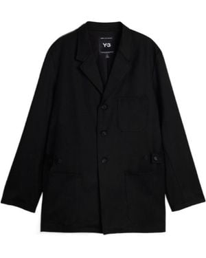 Y-3 Chore Single Breasted Relaxed Blazer - Black