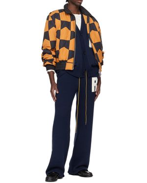 【関税込み】Rhude ネイビー Lightning カーディガン Rhude Navy Lightning Cardigan Rhude