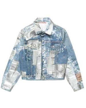 Acne Studios Patchwork Denim Jacket - Blue