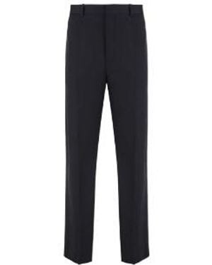 Bottega Veneta Pleated Straight Leg Trousers - Blue