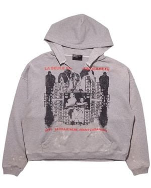 Enfants Riches Deprimes Photo Delisabeth Graphic-Print Distressed Hoodie - Grey