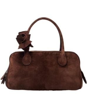 Magda Butrym Brigitte Small Suede Shoulder Bag - Brown