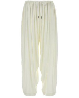Co. Elasticated Gathered Trousers - White