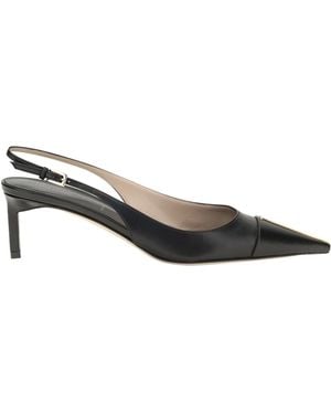 Tom Ford Logo-Plaque Slingback Pumps - Brown
