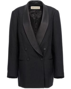 Dries Van Noten Blinker Tux Double-Breasted Blazer - Black