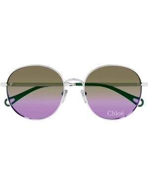 Chloé Chlo Eyewear Round Frame Sunglasses - Green
