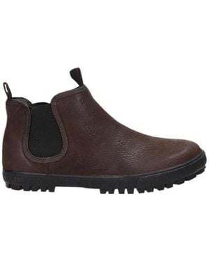 Emporio Armani Logo Ankle Boots - Brown
