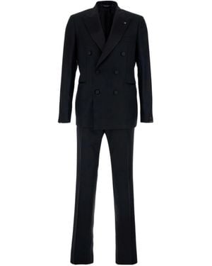 Tagliatore Double-Breasted Tailored Suit - Black