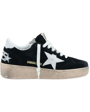 Golden Goose Star Patch Lace-Up Trainers - Black