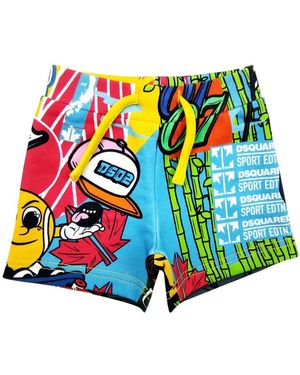 DSquared² Lace Up Shorts - Blue