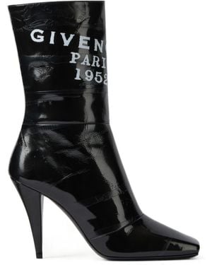 Givenchy Sliced Square Tape Ankle Boots - Black