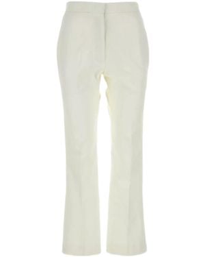 Jil Sander Pleat Flared Pants - White