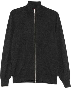 Brunello Cucinelli Zip-Up High-Neck Cardigan - Black