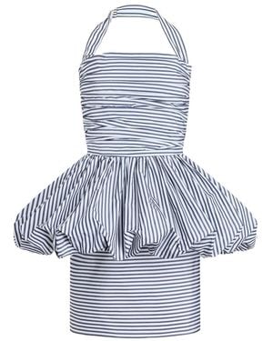 Patou Halterneck Mini Dress - Blue