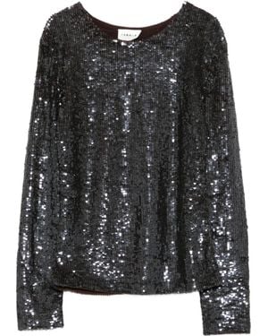 P.A.R.O.S.H. Sequin-Embellished Top - Black