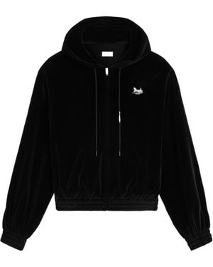 Celine Loose Zip Up Hoodie - Black