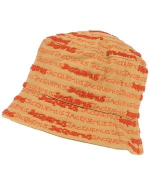 Jacquemus Logo-Print Hat - Orange
