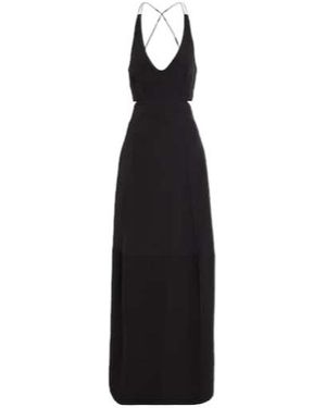 Victoria Beckham Hollow-Out Long Dress - Black