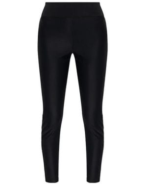 Versace Jeans Couture Couture Logo Detailed Stretched Leggings - Black