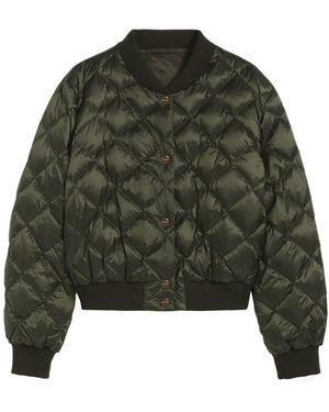 Max Mara Bsoft Quilted Bomber Jacket - Green