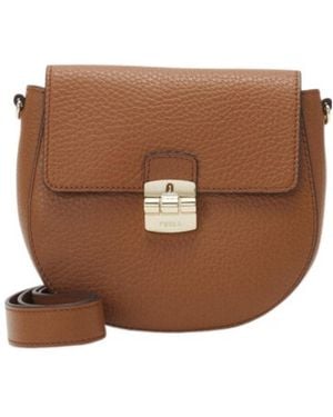 Furla Leather Satchel Bag - Brown