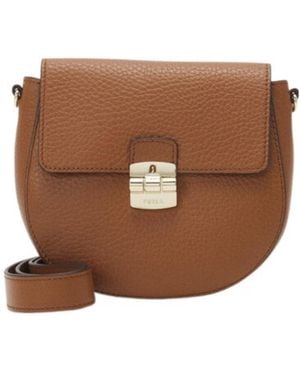 Furla Leather Satchel Bag - Brown
