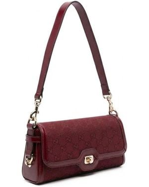 Gucci Monogrammed Shoulder Bag - Purple