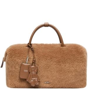 Max Mara Large Teddy Boston Bag - Brown