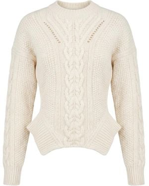 Dondup Long-Sleeve Crew-Neck Sweater - Natural