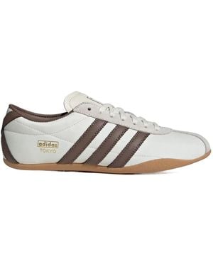 adidas Tokyo Lace-Up Striped Trainers - White